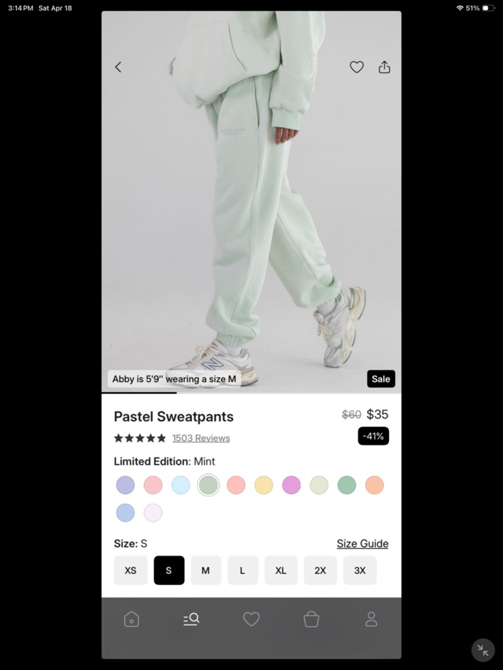 Pastel Mint unisex Sweatpants - comfrt size S new